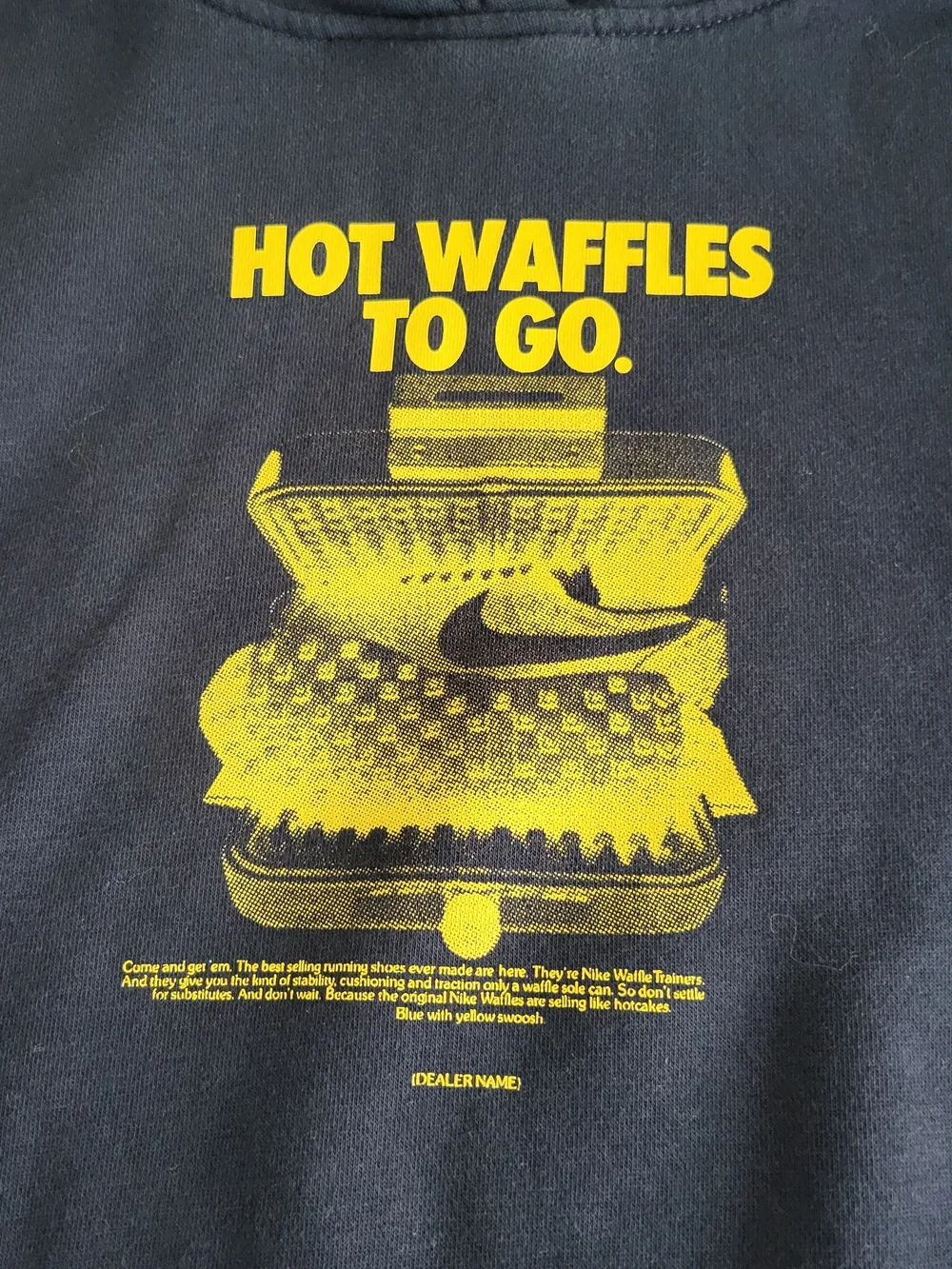 NIKE Navy Hoodie with Yellow 